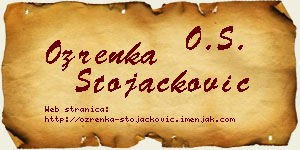 Ozrenka Stojačković vizit kartica